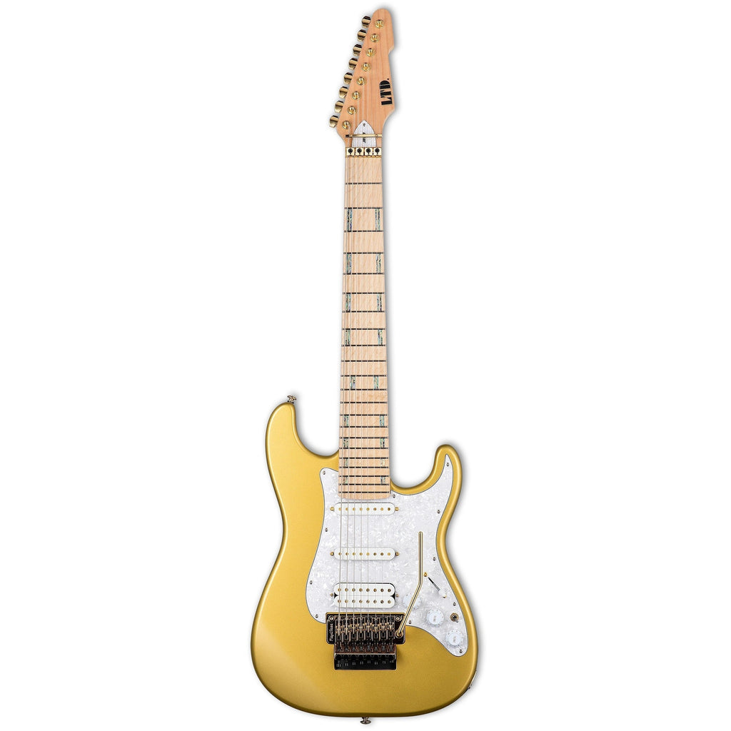 ESP LTD Javier Reyes JRV-8 8-String Baritone Signature Electric Guitar - Metallic Gold - MusicMarket