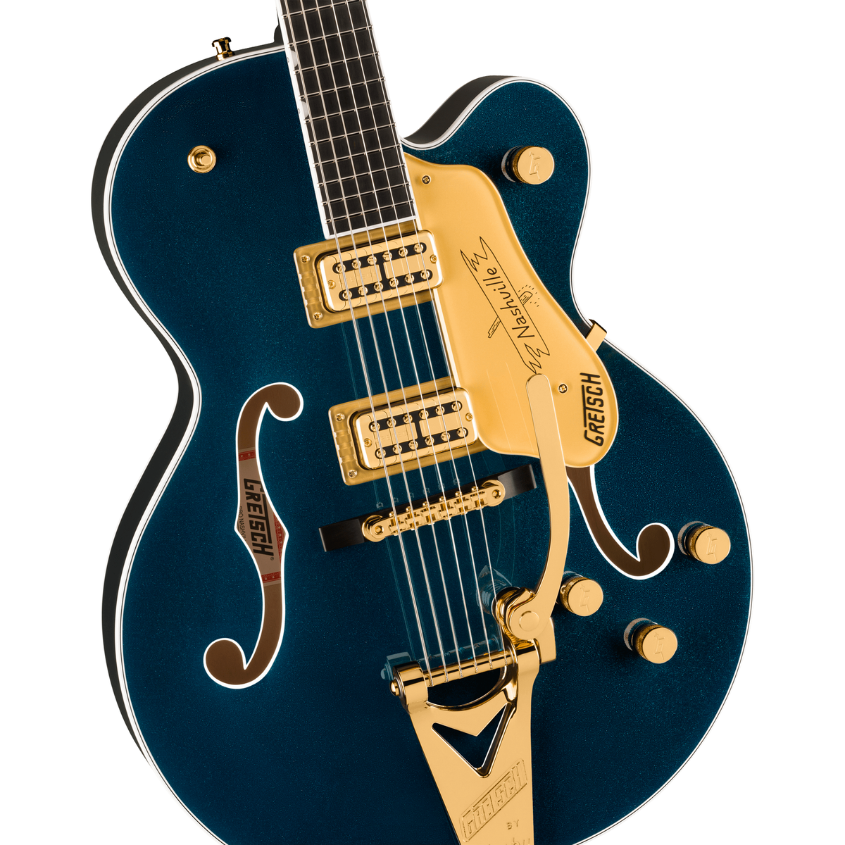 Gretsch Nashville Hollow Body w/ String-Thru Bigsby, Midnight Sapphire - View 6 | MusicMarket