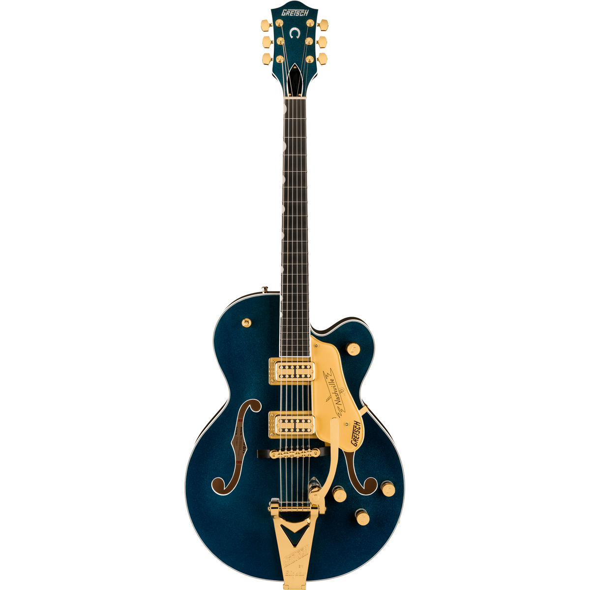 Gretsch Nashville Hollow Body w/ String-Thru Bigsby, Midnight Sapphire - View 2 | MusicMarket
