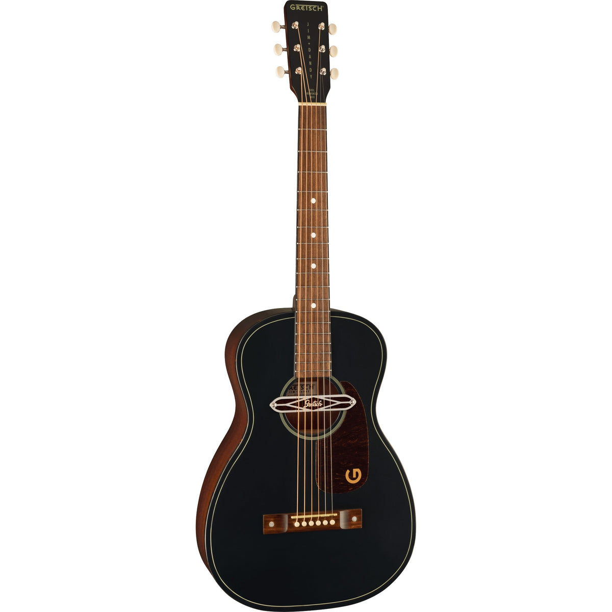 Gretsch Jim Dandy™ Deltoluxe Parlor Acoustic Electric Guitar, Black Top - View 2 | MusicMarket