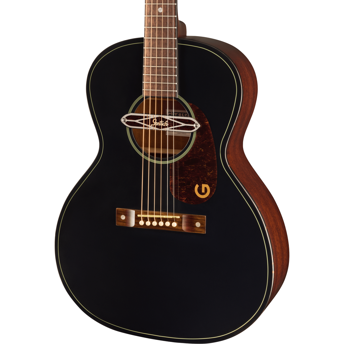 Gretsch Jim Dandy™ Deltoluxe Concert Acoustic Electric Guitar, Black Top - MusicMarket