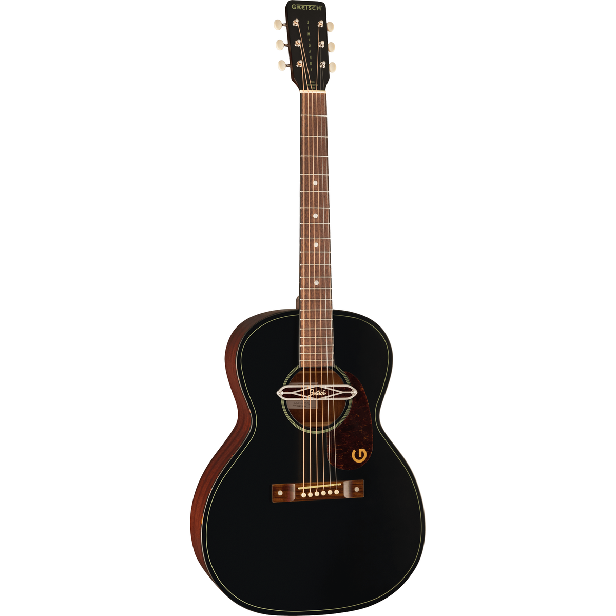 Gretsch Jim Dandy™ Deltoluxe Concert Acoustic Electric Guitar, Black Top - View 4 | MusicMarket