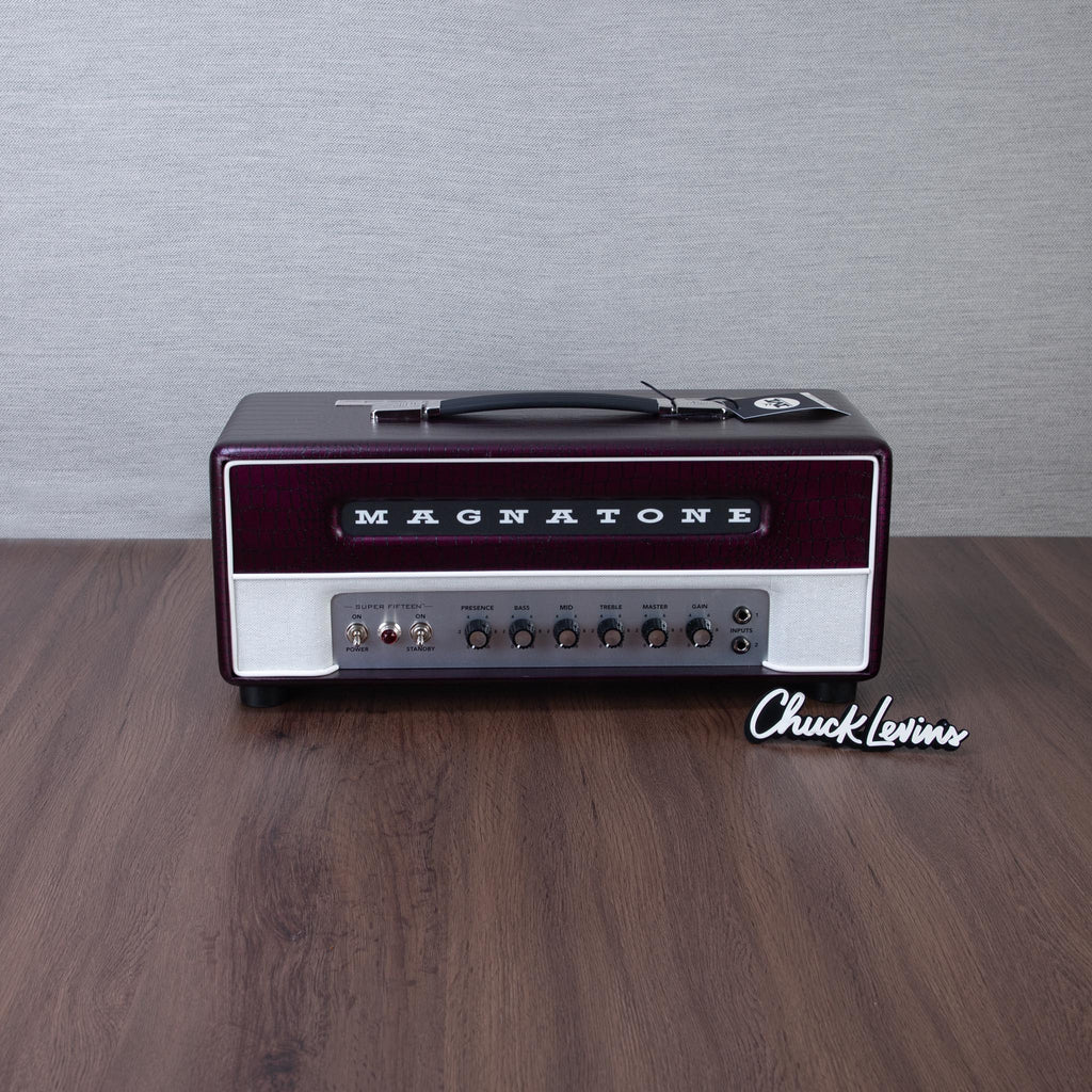 Magnatone Super Fifteen 15-Watt Tube Guitar Amplfier Head - Purple - MusicMarket