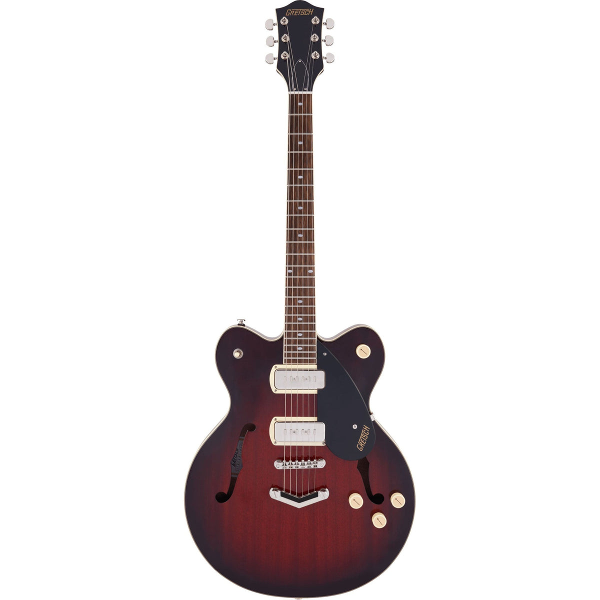 Gretsch G2622-P90 Streamliner Center Block Semi Hollow Electric Guitar, Claret Burst - View 2 | MusicMarket
