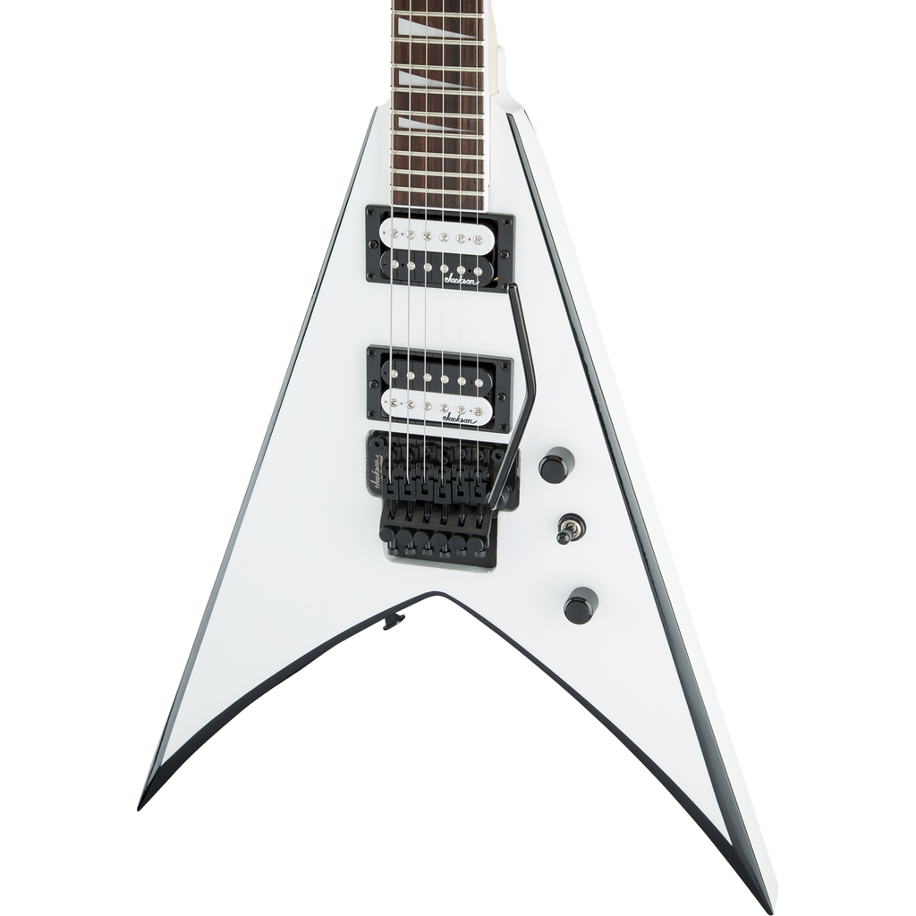 Jackson JS Series King V JS32 Electric Guitar - White with Black Bevels - MusicMarket