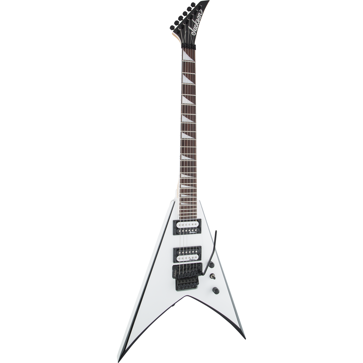 Jackson JS Series King V JS32 Electric Guitar - White with Black Bevels - View 8 | MusicMarket