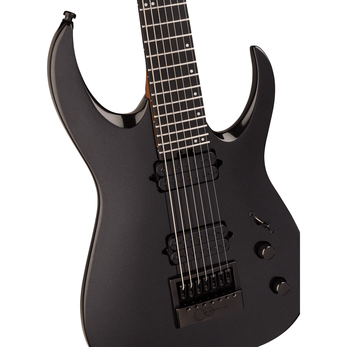 Jackson Pro Series Signature Misha Mansoor Juggernaut ET7 Electric Guitar - Metallic Black - View 6 | MusicMarket