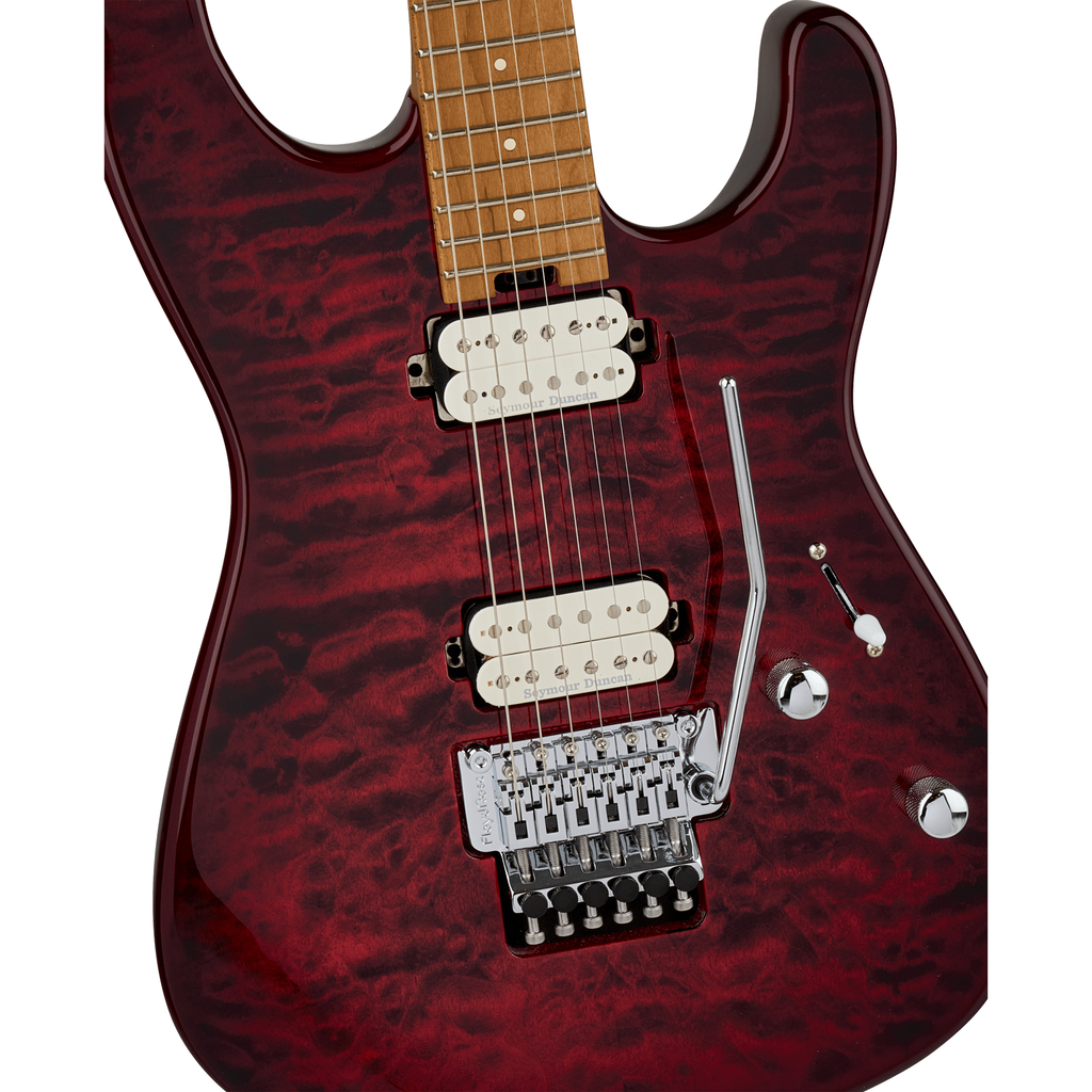 Charvel Pro-Mod Plus San Dimas Style 1 HH FR CM Electric Guitar - Sangria Burst - View 6 | MusicMarket