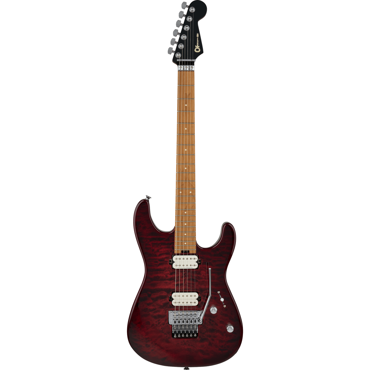 Charvel Pro-Mod Plus San Dimas Style 1 HH FR CM Electric Guitar - Sangria Burst - View 2 | MusicMarket