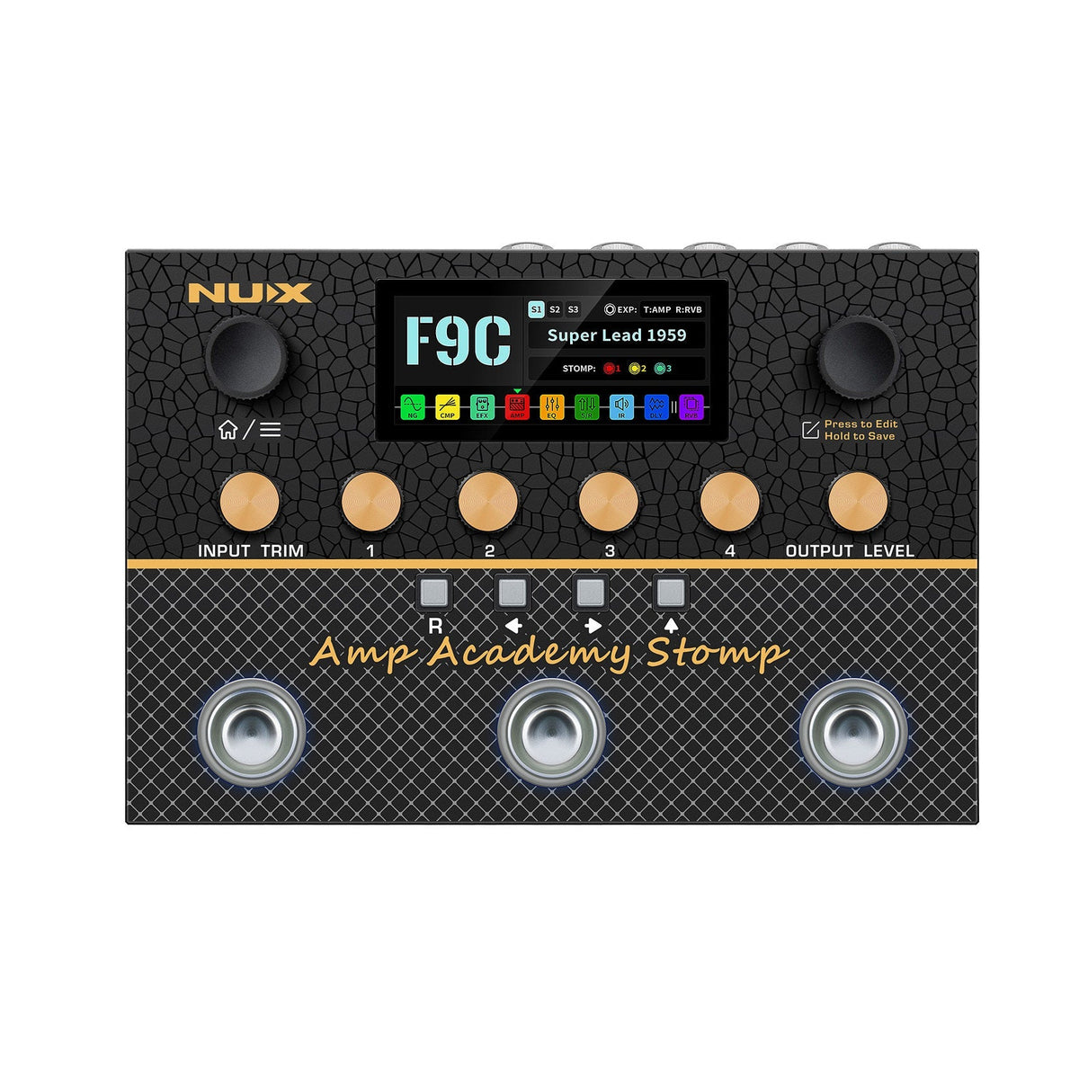 Nux Amp Acadermy Stomp Compact Guitar Amplifier Modeler - MusicMarket