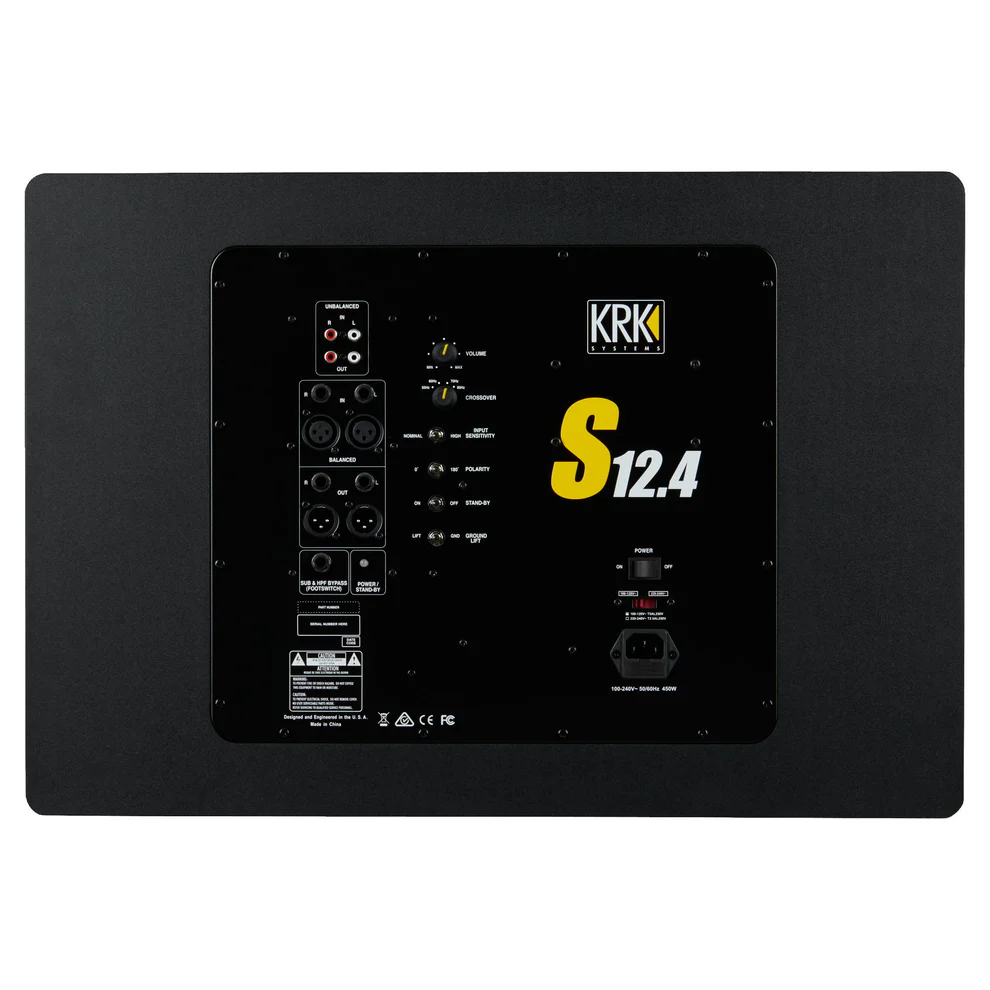 KRK S12.4 12 Inch Studio Subwoofer - View 2 | MusicMarket