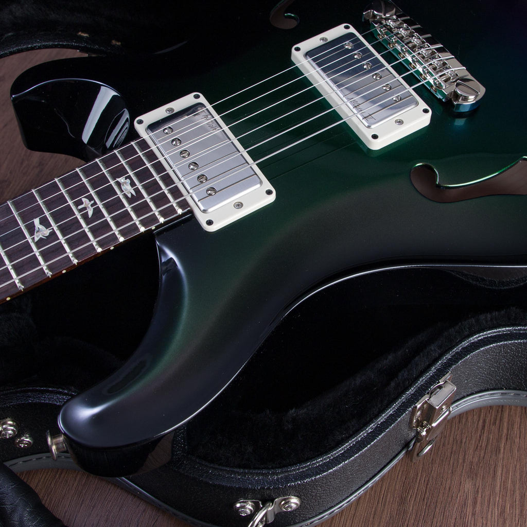 PRS Hollowbody II With Piezo Hollowbody Electric Guitar - Metallic Green With Black Smokeburst - #250416672 - View