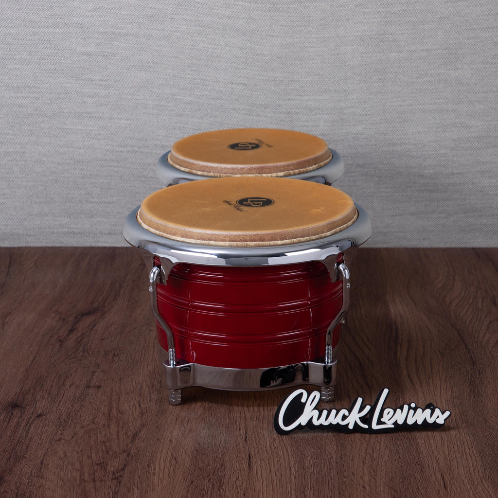 LP Generation II Bongos - Wine Red with Chrome Hardware - View 2 | MusicMarket