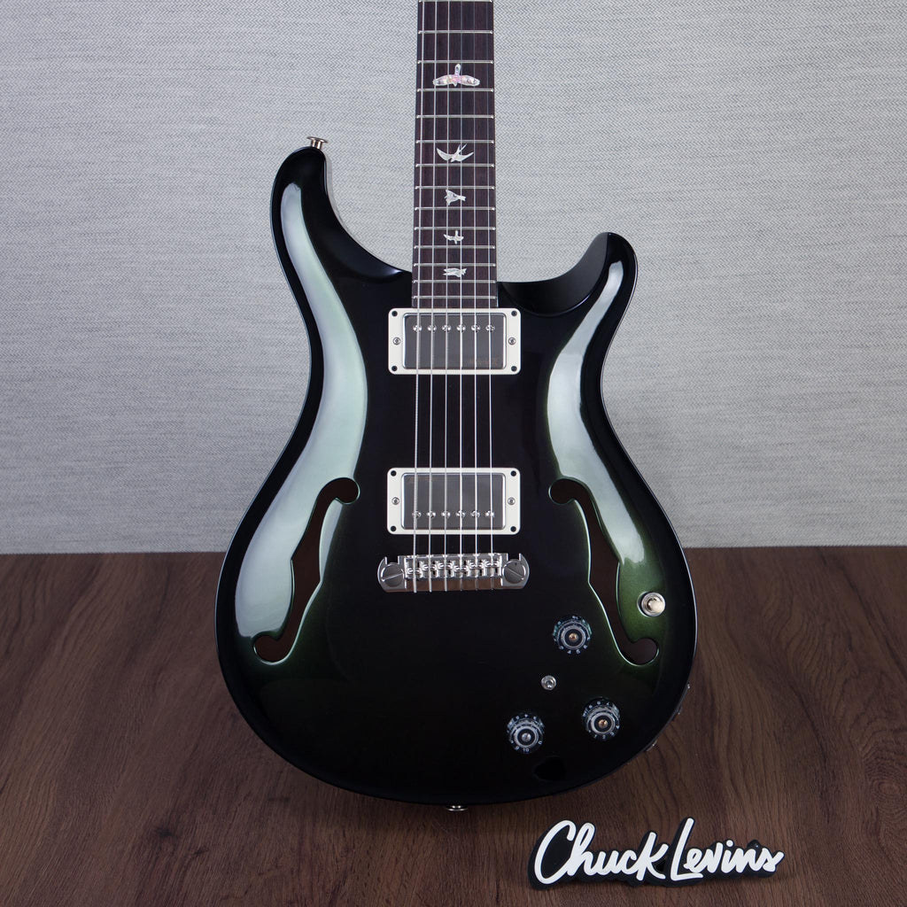 PRS Hollowbody II With Piezo Hollowbody Electric Guitar - Metallic Green With Black Smokeburst - #250416672 -