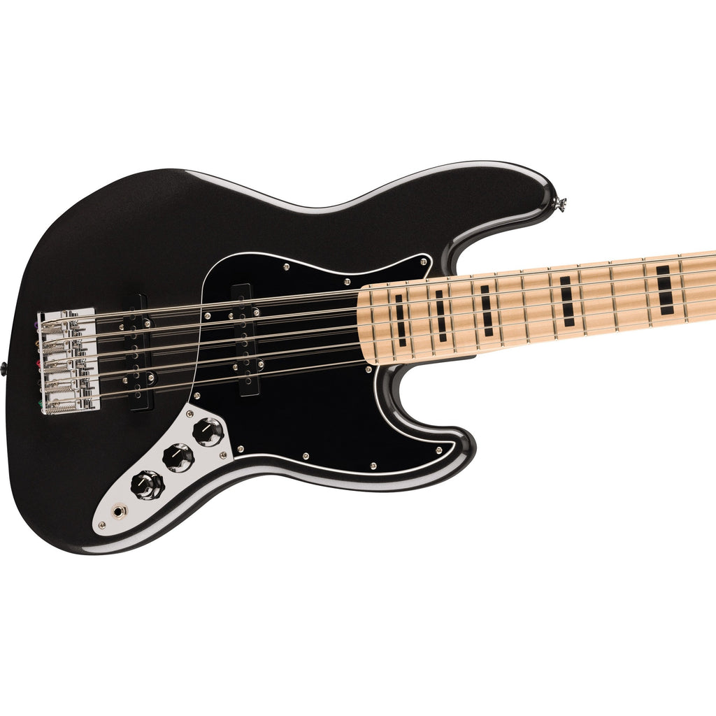 Squier Affinity Series Active Jazz 5-String Electric Bass Guitar - Black Metallic - View 4 | MusicMarket