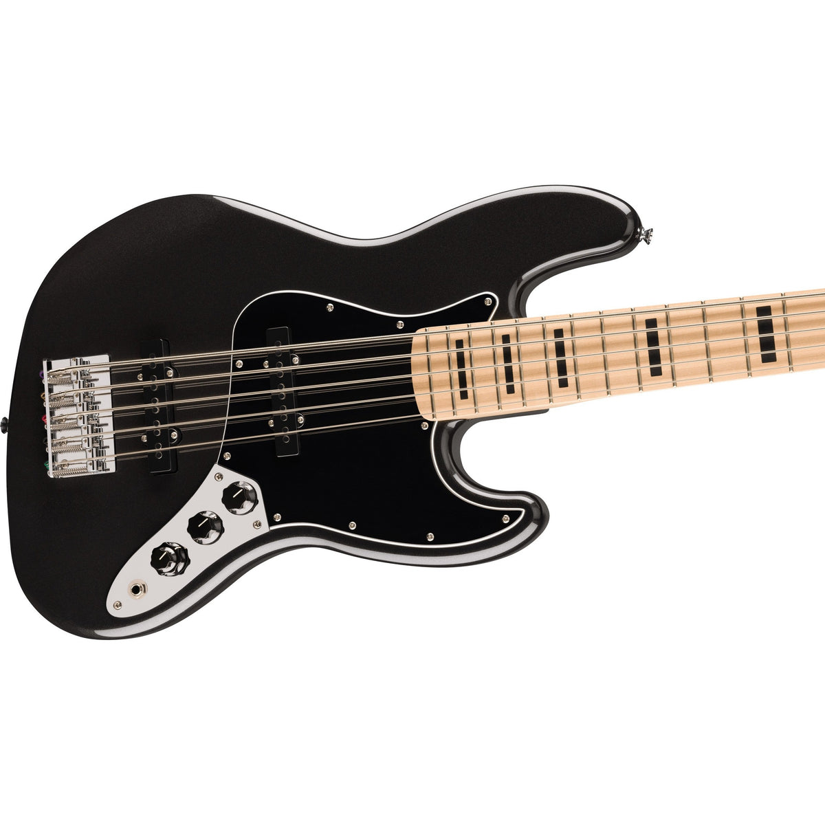 Squier Affinity Series Active Jazz 5-String Electric Bass Guitar - Black Metallic - View 4 | MusicMarket