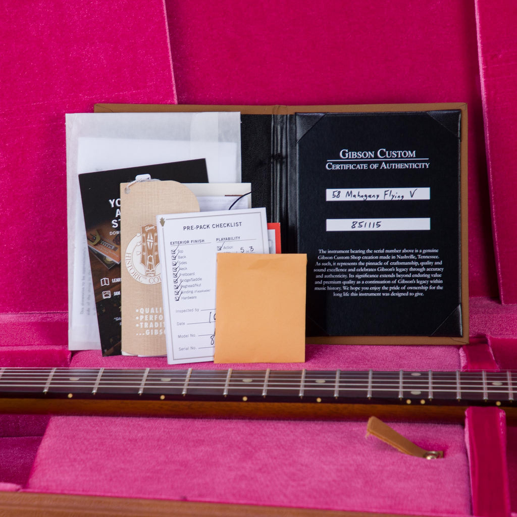Gibson Custom Shop 1958 Mahogany Flying V Reissue Electric Guitar - Antique Natural - #851115 - View 11 | MusicMarket