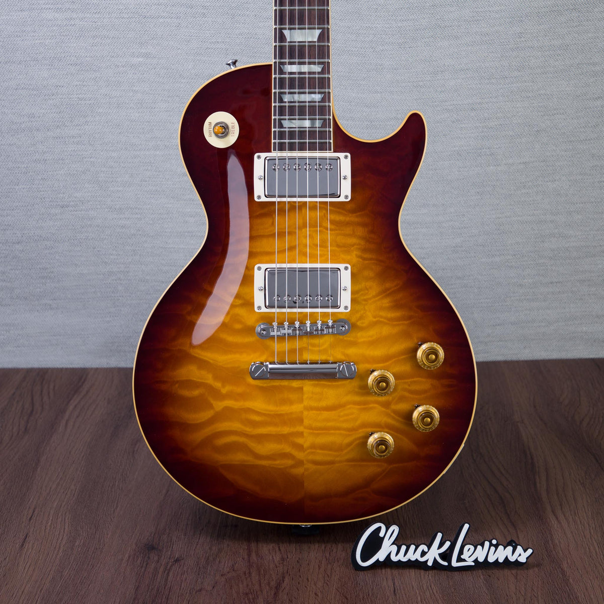 Gibson Custom Shop 1959 Les Paul Standard Reissue 5A Quilt Maple Top Electric Guitar - Faded Tobacco Sunburst -