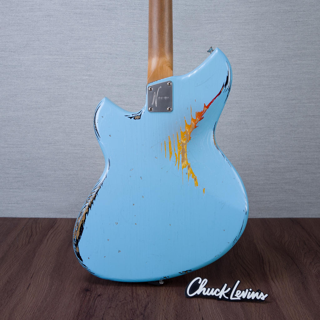 Novo Guitars Dealer Limited Edition Serus J Electric Guitar - FOF Daphne Blue over '64 3TB - #26685 - View 5 |