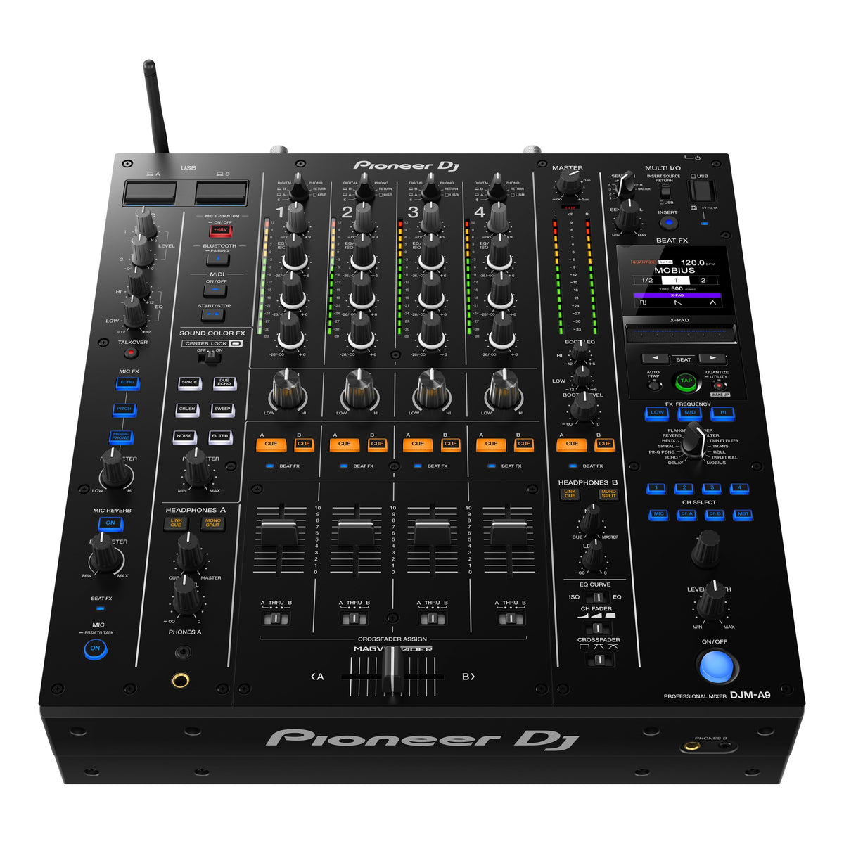 Pioneer DJ DJM-A9 Professional 4-Channel DJ Mixer - View 2 | MusicMarket