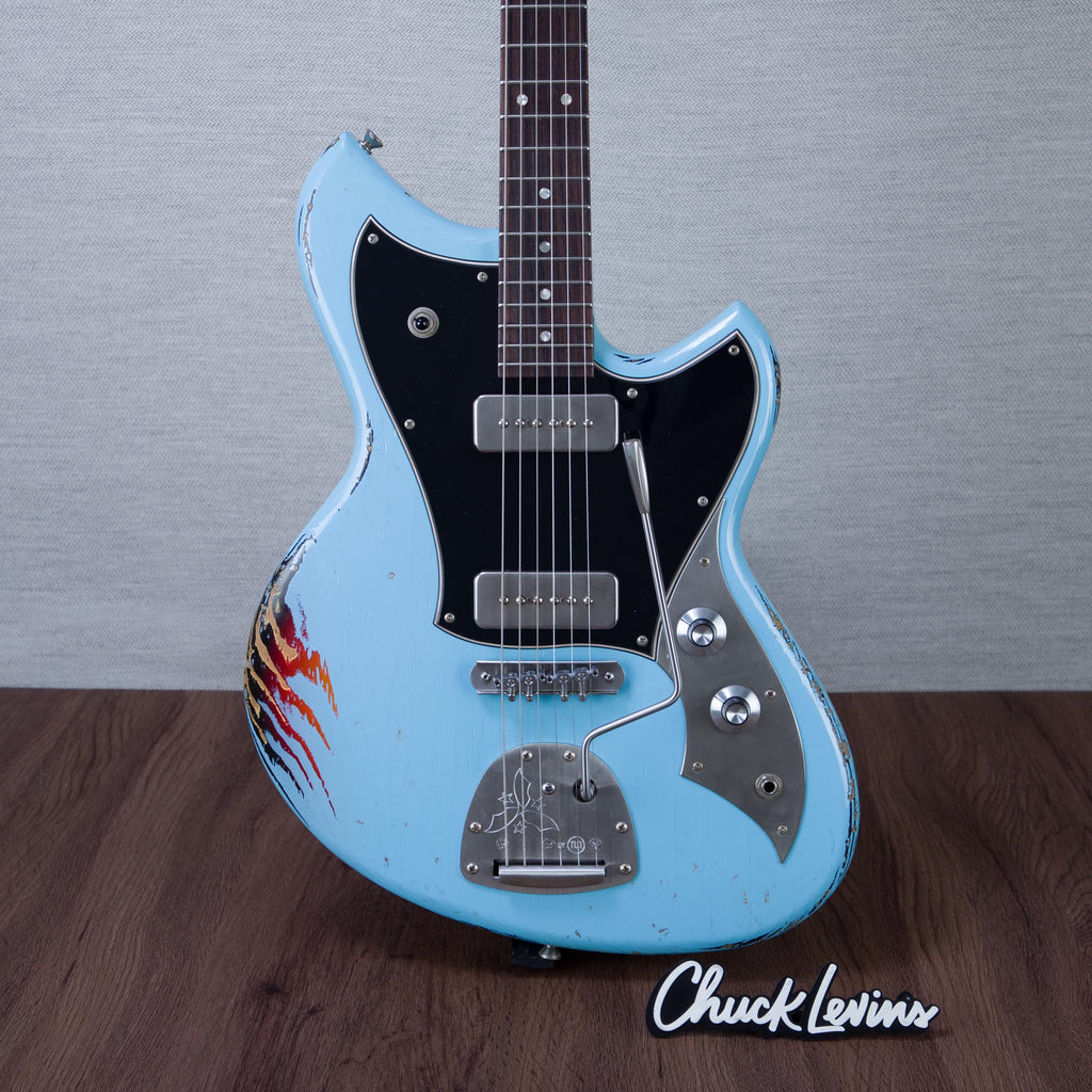 Novo Guitars Dealer Limited Edition Serus J Electric Guitar - FOF Daphne Blue over '64 3TB - #26685 - MusicMarket