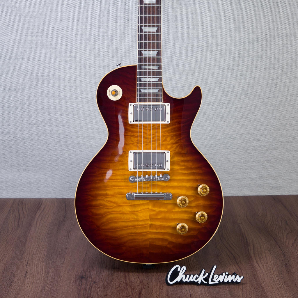 Gibson Custom Shop 1959 Les Paul Standard Reissue 5A Quilt Maple Top Electric Guitar - Faded Tobacco Sunburst -