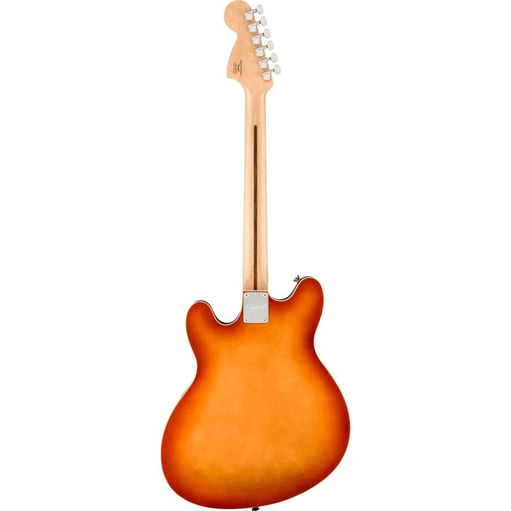Squier Affinity Series Starcaster Deluxe Semi-Hollowbody - Maple Fingerboard, Sienna Sunburst - View 3 | MusicMarket
