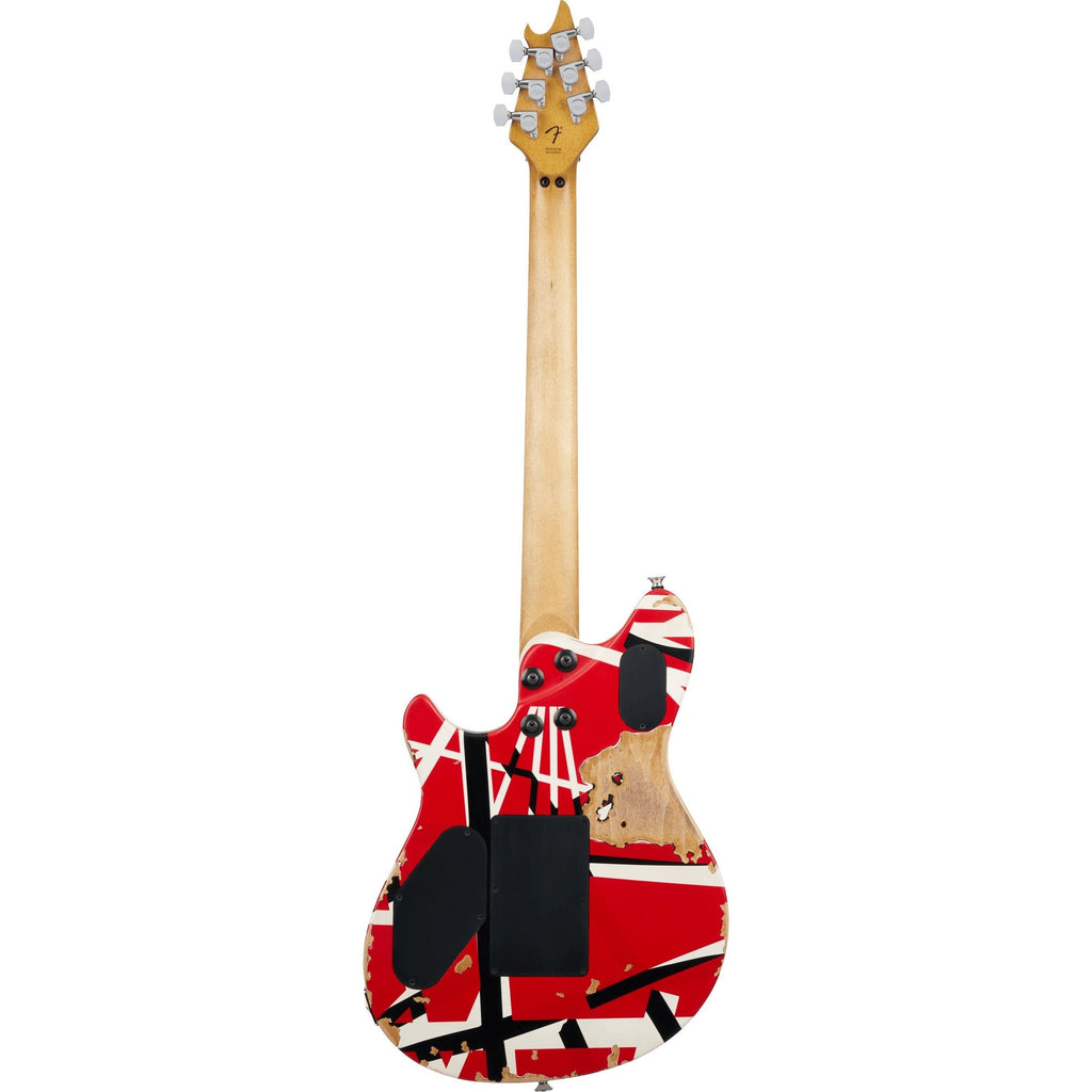 EVH Limited Edition Special Striped Series Wolfgang Electric Guitar - Red, Black, and White Aged - View 2 | MusicMarket