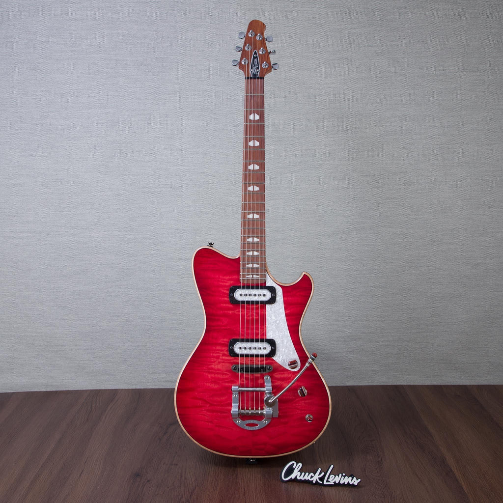 Powers Electric A-Type Electric Guitar - Cosmo Red - #B295 - View 2 | MusicMarket