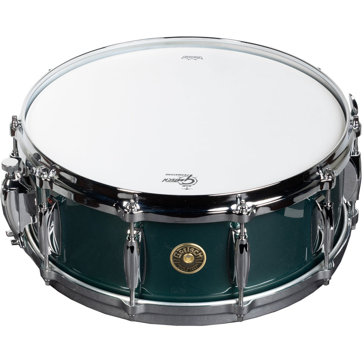 Gretsch USA Custom 5.5x14 Snare Drum - Cadillac Green Gloss - View 3 | MusicMarket