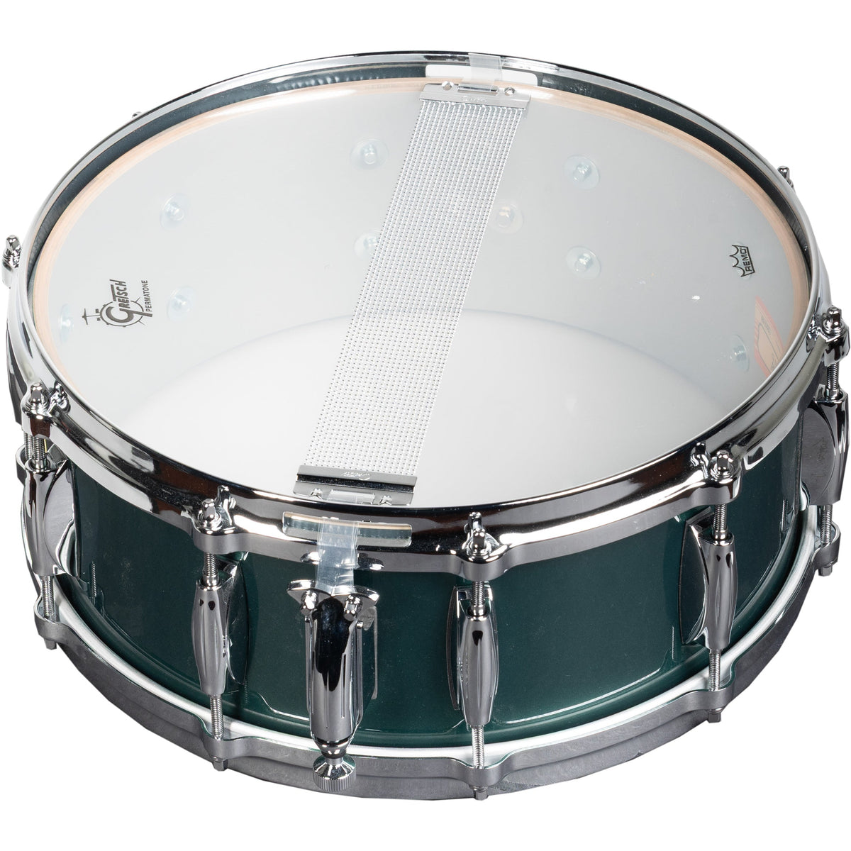 Gretsch USA Custom 5.5x14 Snare Drum - Cadillac Green Gloss - View 4 | MusicMarket