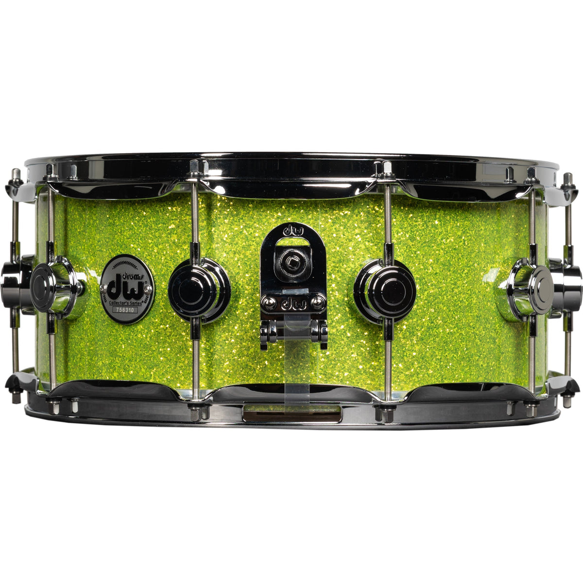 Drum Workshop Collectors Series 6x14 Snare Drum - Lime Green Glass - View 2 | MusicMarket