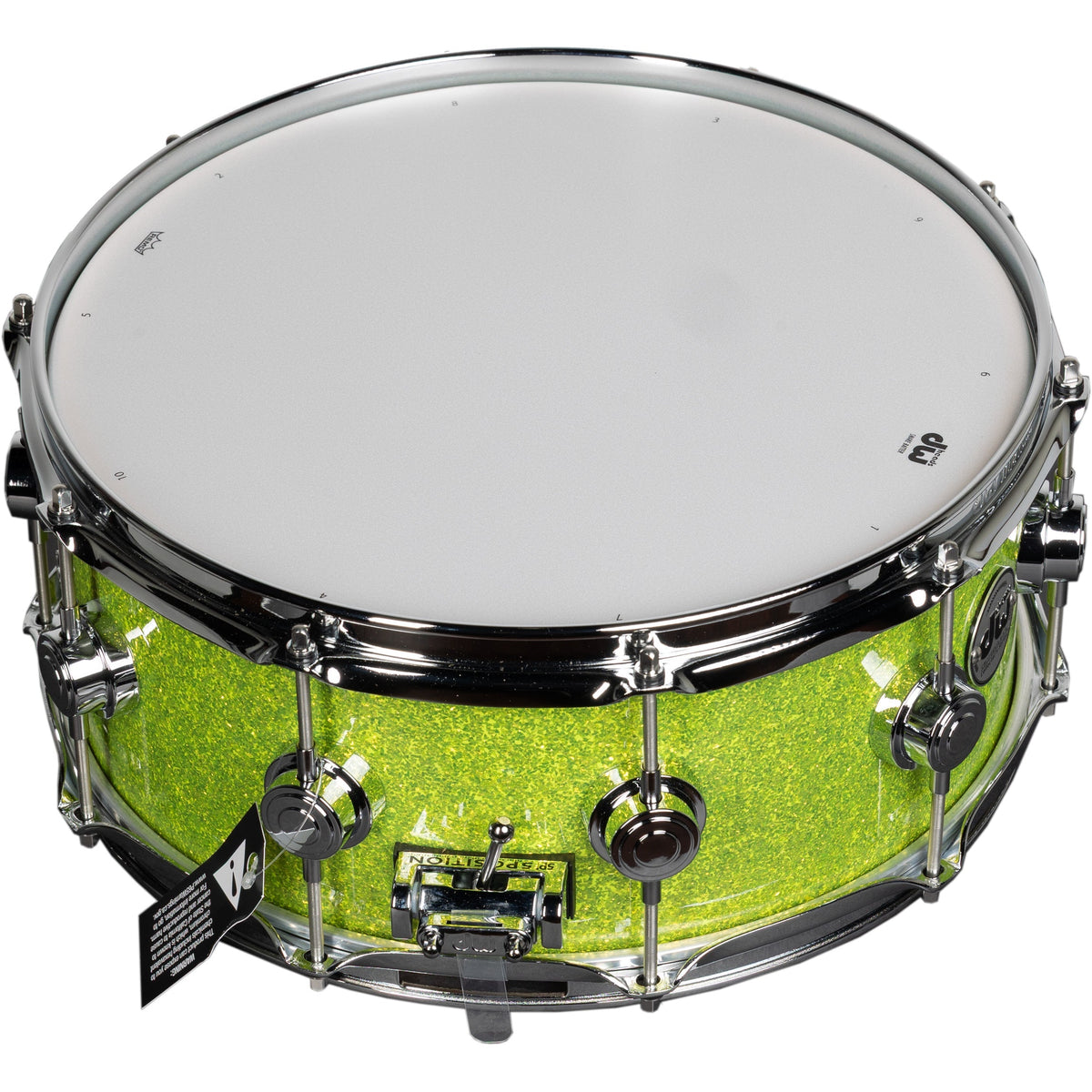 Drum Workshop Collectors Series 6x14 Snare Drum - Lime Green Glass - View 3 | MusicMarket