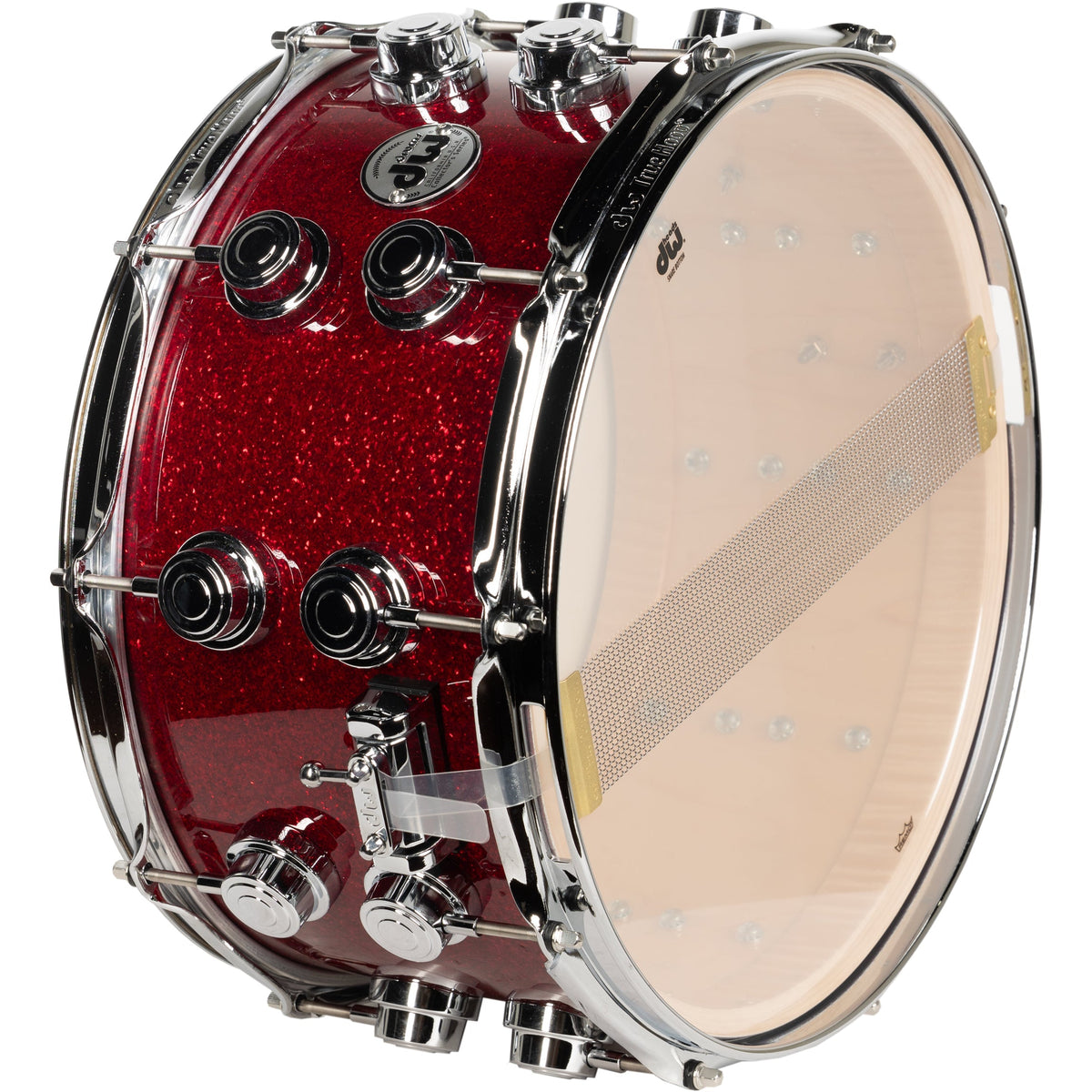 Drum Workshop Collectors Series 7x14 Snare Drum - Ruby Glass - View 2 | MusicMarket