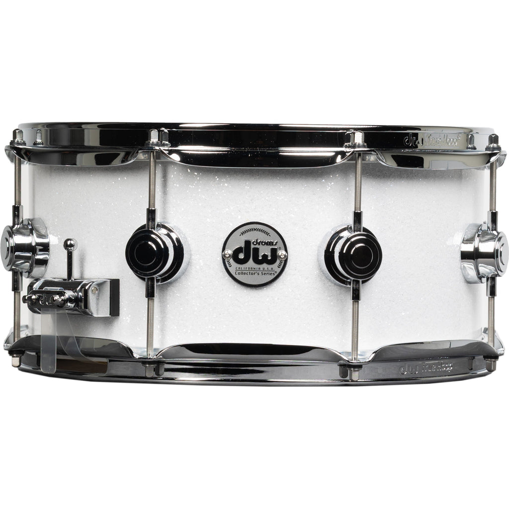 Drum Workshop Collectors Series 6x13 Snare Drum - White Glass - MusicMarket