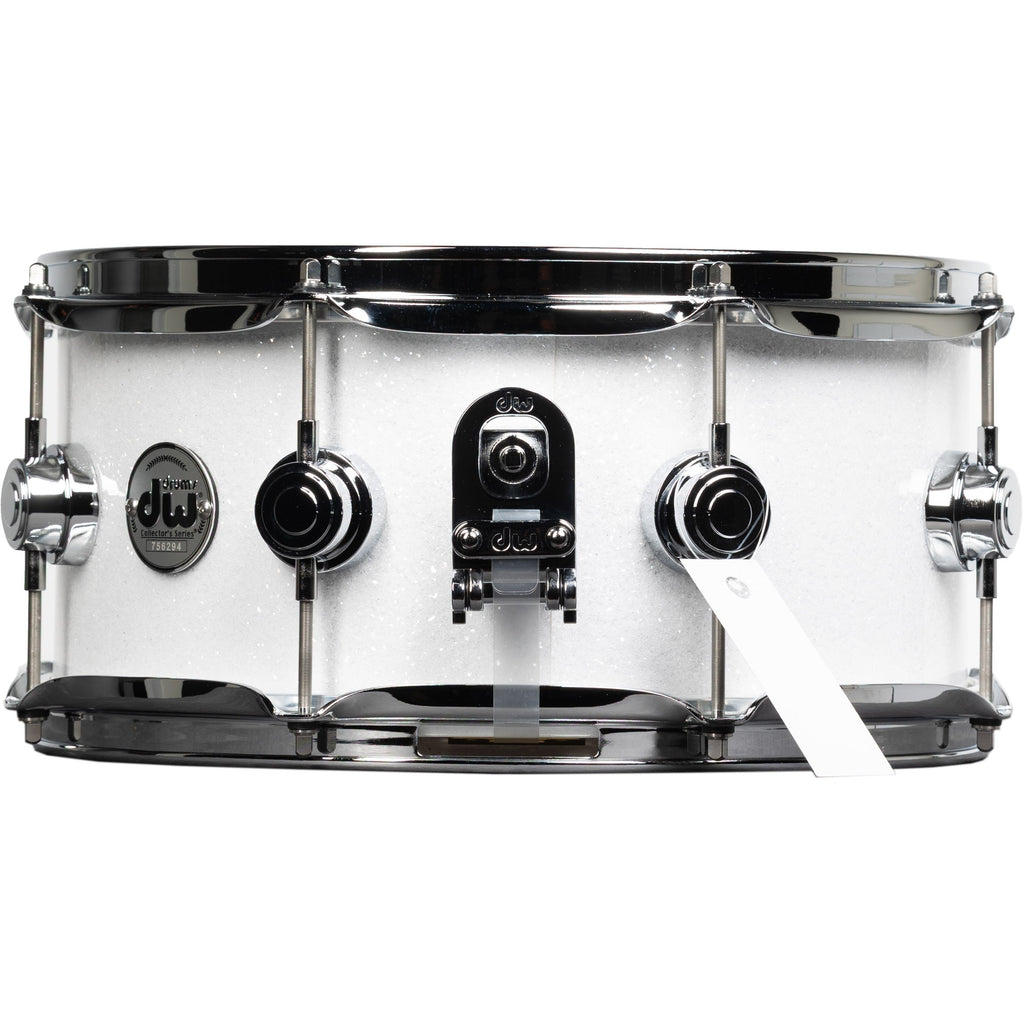 Drum Workshop Collectors Series 6x13 Snare Drum - White Glass - View 2 | MusicMarket