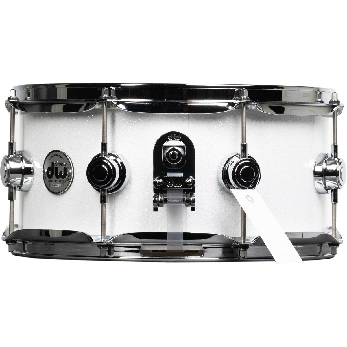 Drum Workshop Collectors Series 6x13 Snare Drum - White Glass - View 2 | MusicMarket