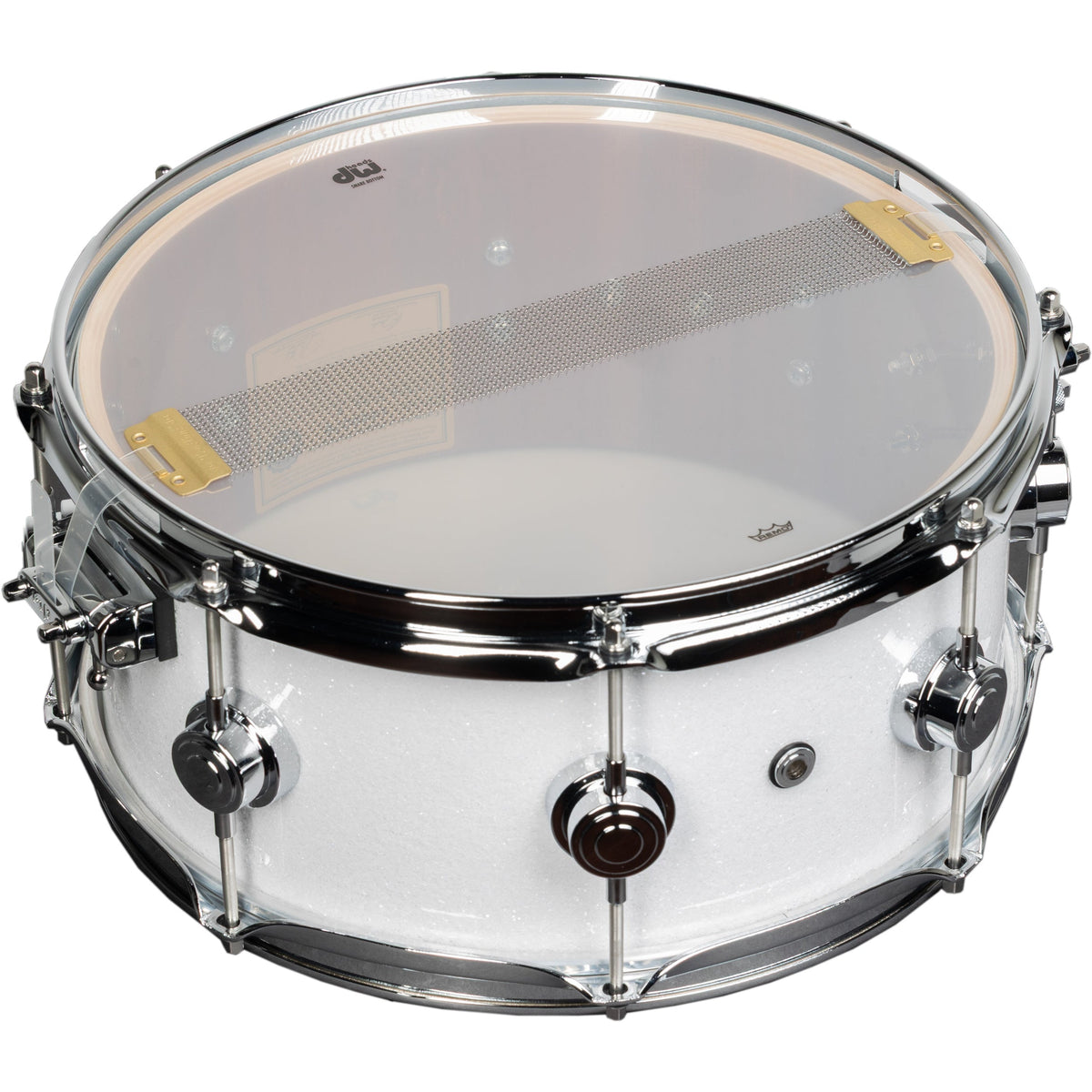 Drum Workshop Collectors Series 6x13 Snare Drum - White Glass - View 3 | MusicMarket