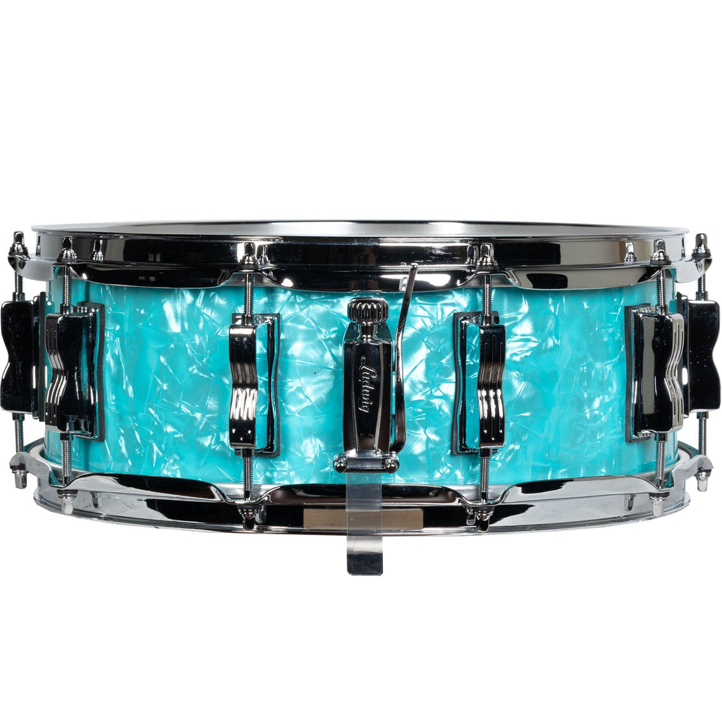 Ludwig Classic Maple Limited Edition 5x14 Snare Drum - Teal Pearl - View 2 | MusicMarket