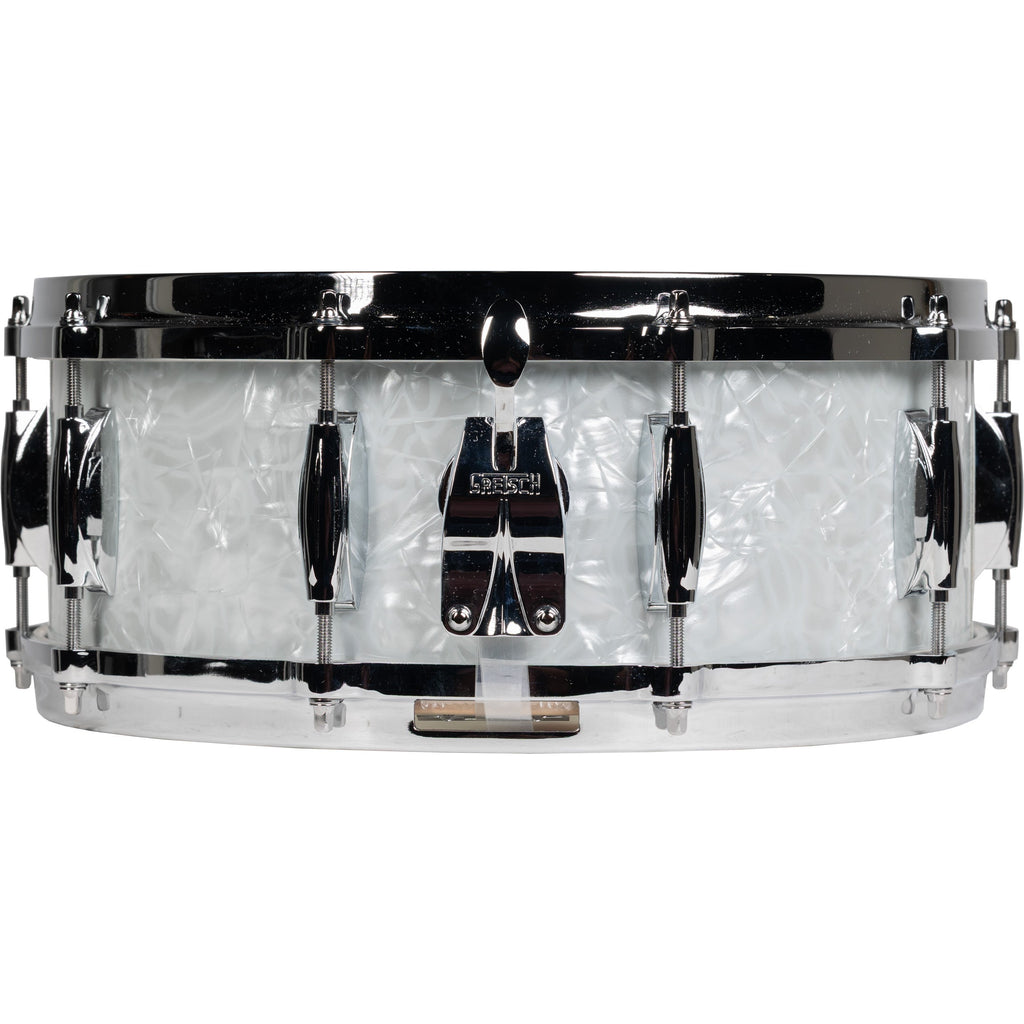 Gretsch USA Custom 5.5x14 Snare Drum - White Marine Pearl - View 2 | MusicMarket