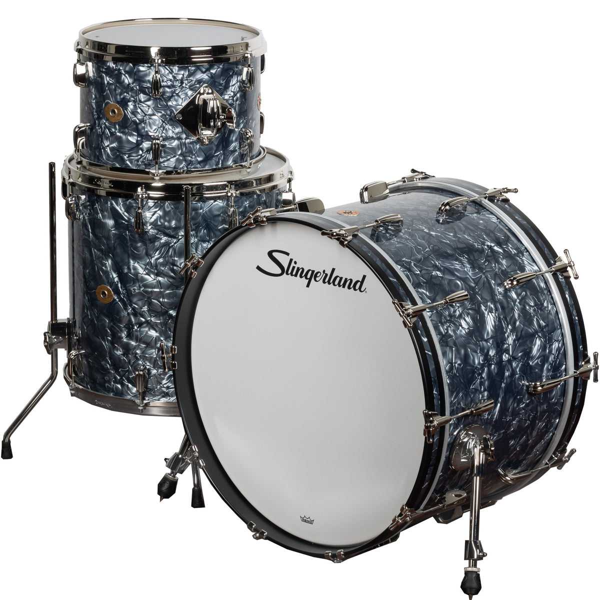 Slingerland Radio King Series 3-Piece Shell Kit - Black Diamond - View 2 | MusicMarket