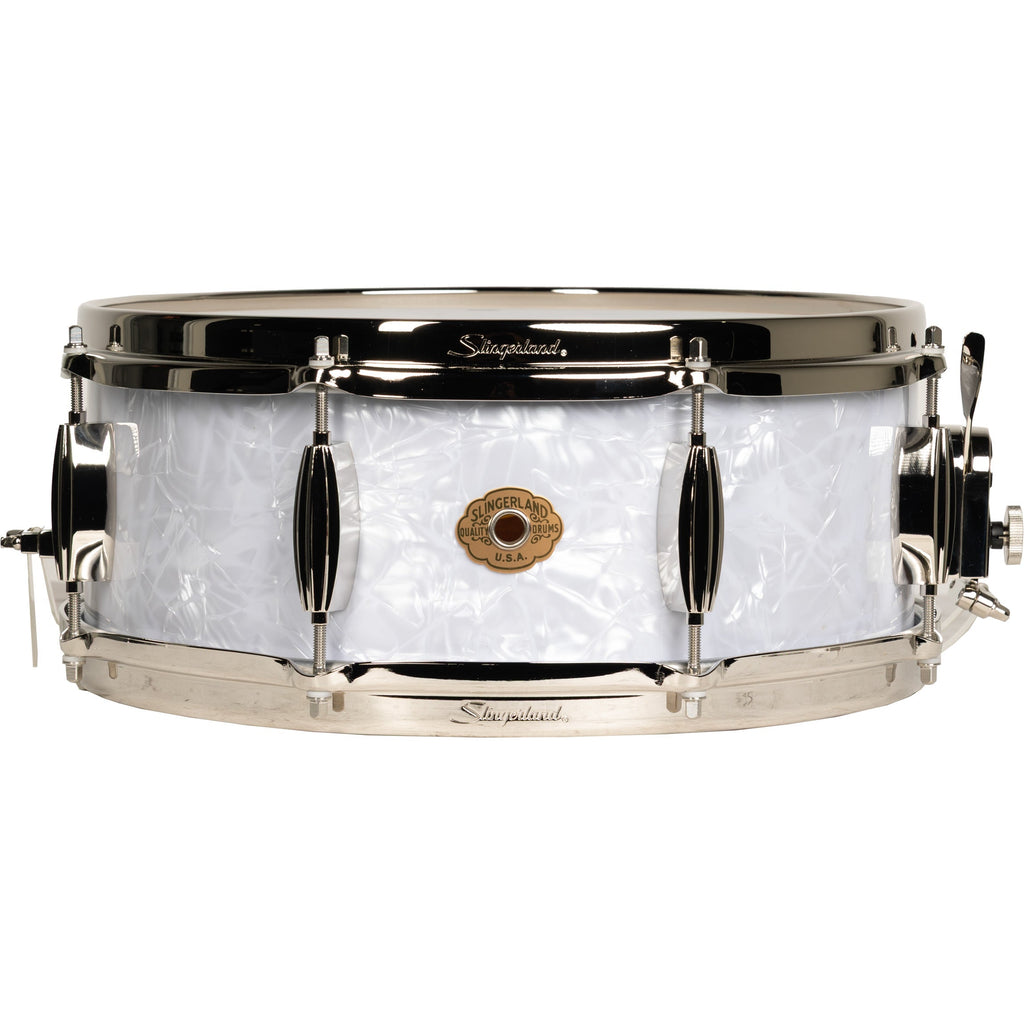 Slingerland Radio King Artist 5.5x14 Snare Drum - White Marine Pearl - MusicMarket