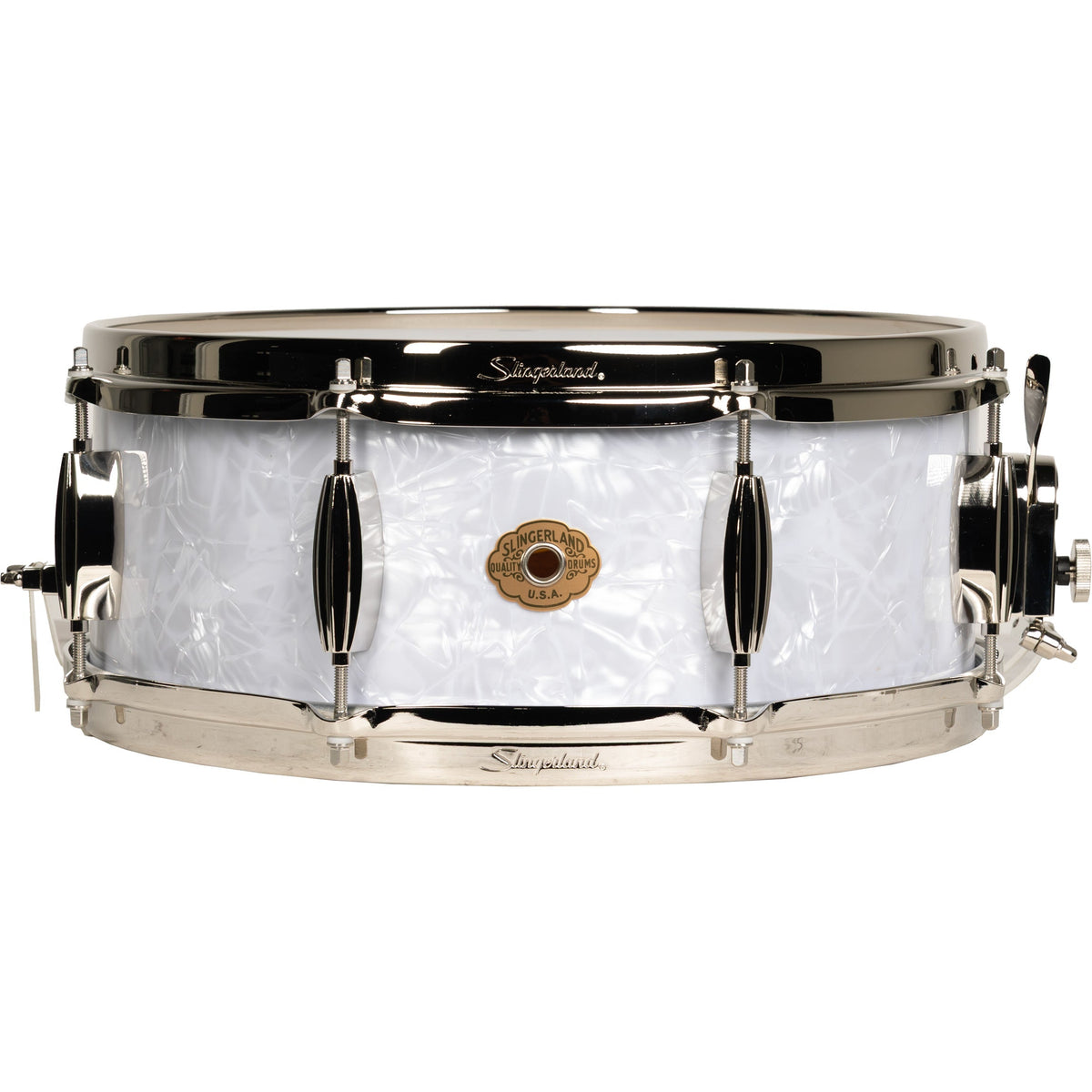 Slingerland Radio King Artist 5.5x14 Snare Drum - White Marine Pearl - MusicMarket