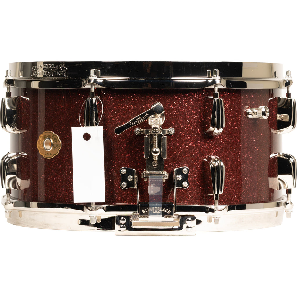 Slingerland Radio King 7x14 Solid Maple Snare Drum - Maroon Glass - View 2 | MusicMarket