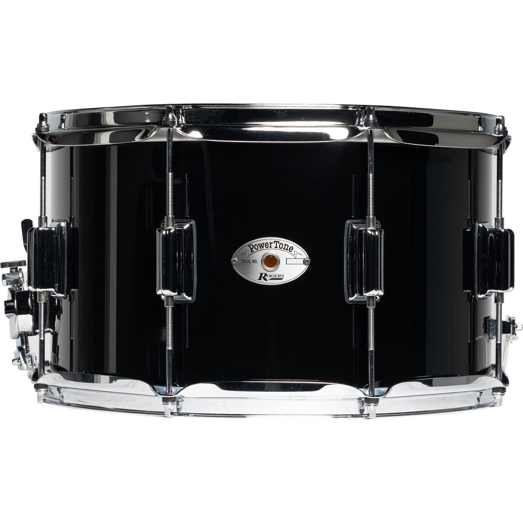 Rogers Powertone 8x14 Snare Drum - Piano Black - MusicMarket