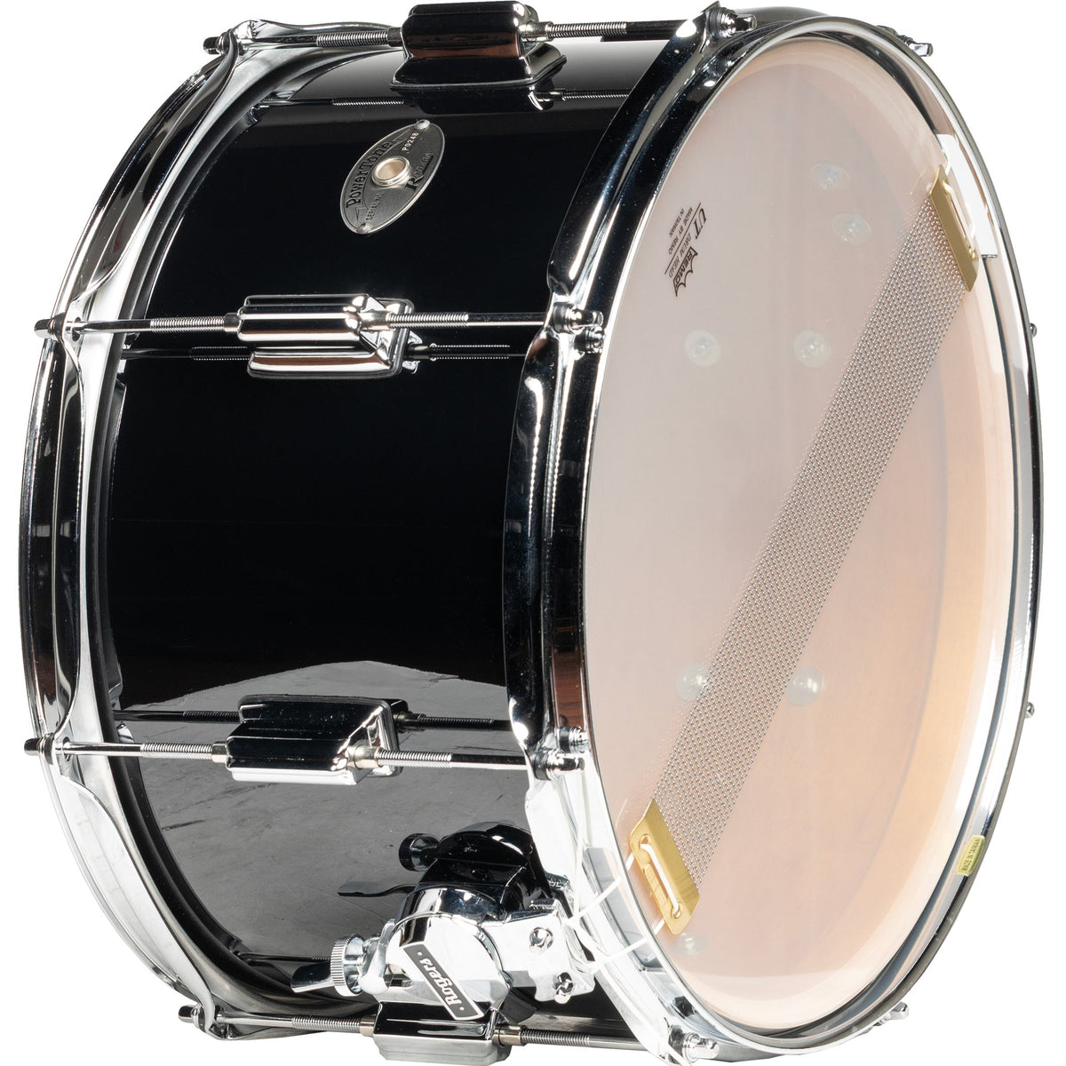 Rogers Powertone 8x14 Snare Drum - Piano Black - View 3 | MusicMarket