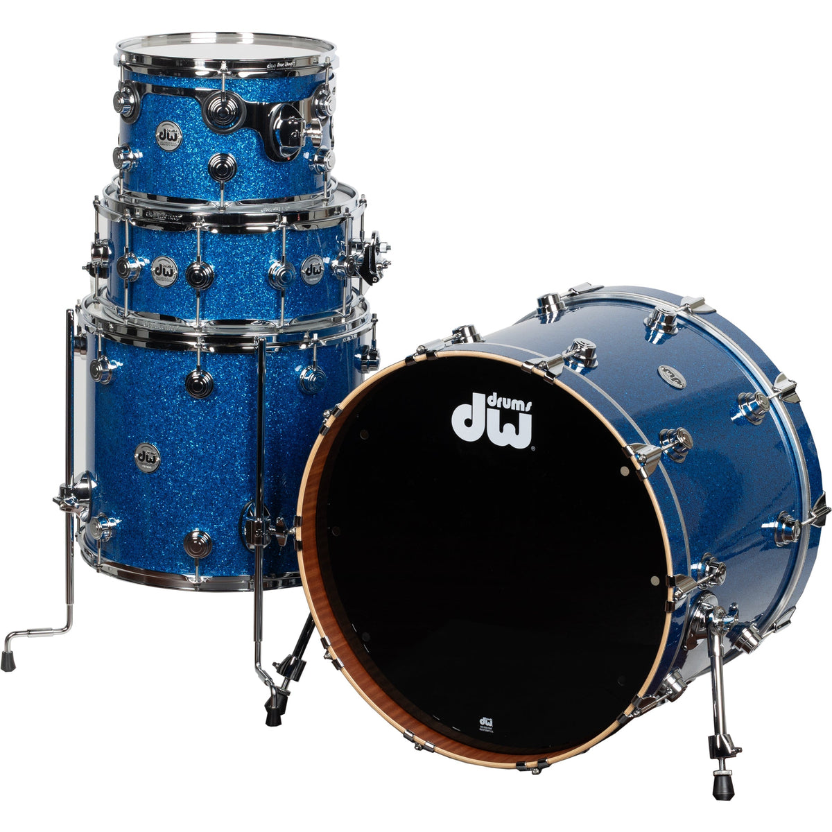 Drum Workshop Collectors Series 4-Piece Shell Kit - Blue Glass - View 2 | MusicMarket