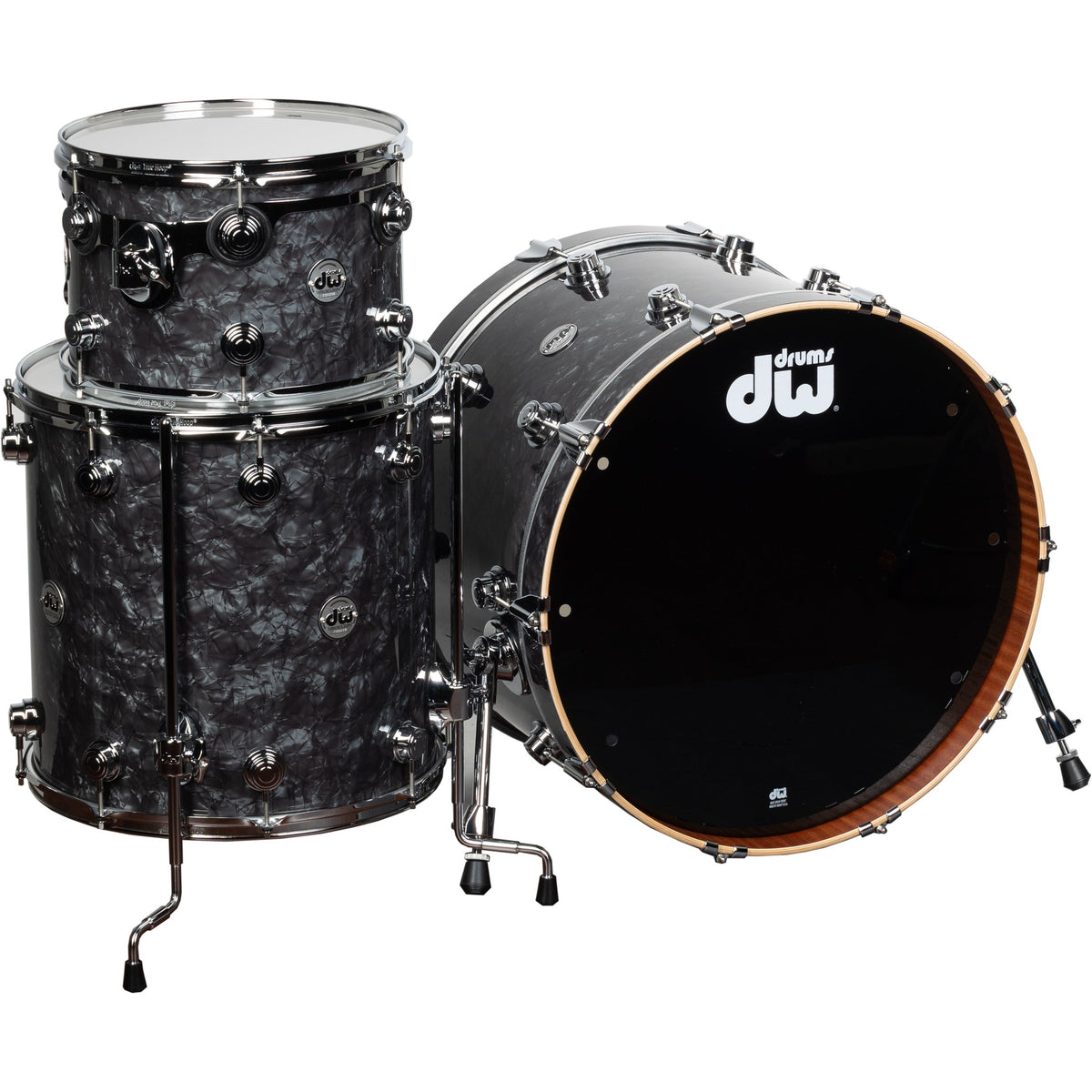 Drum Workshop Collectors Series 3-Piece Shell Kit - Black Diamond - MusicMarket