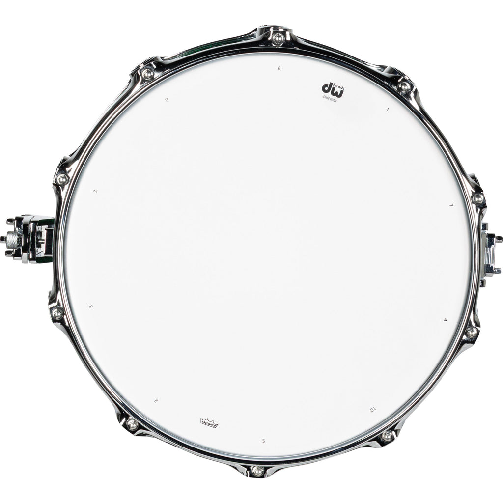 Drum Workshop Collectors Series 6x14 Snare Drum - Green Glass - View 5 | MusicMarket