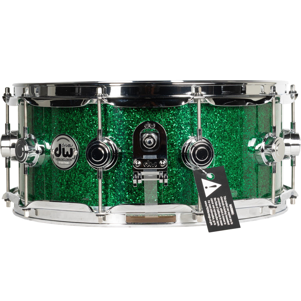 Drum Workshop Collectors Series 6x14 Snare Drum - Green Glass - View 2 | MusicMarket